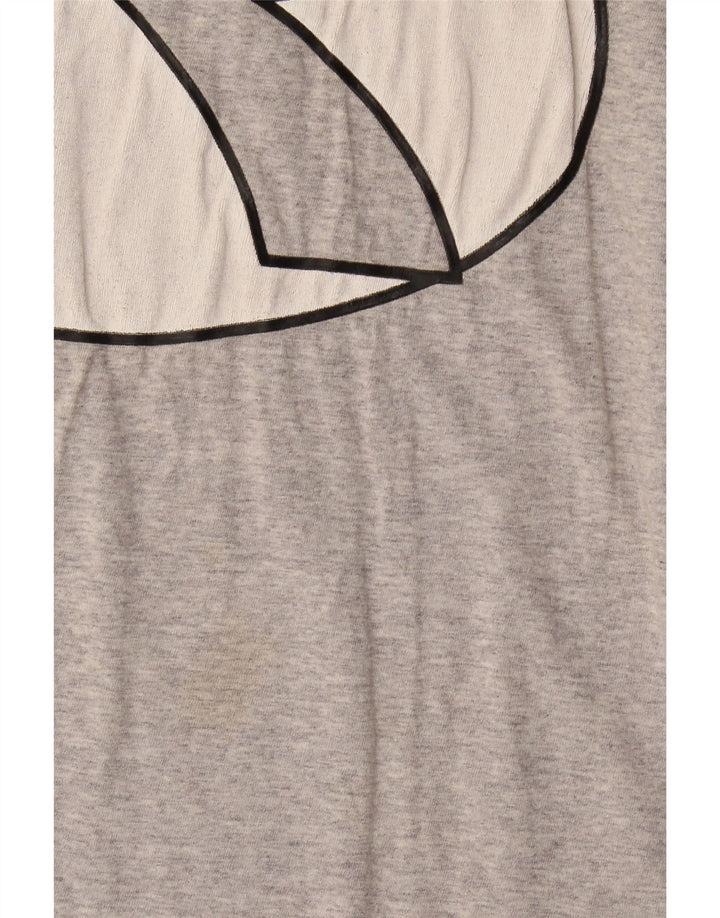 Diadora Hombre Camiseta Gráfica Top Grande Gris