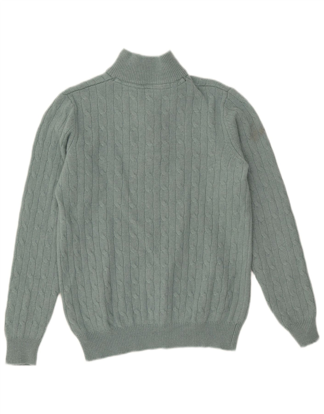 Crew Clothing - Jersey con cuello y cremallera para hombre, talla pequeña, lana verde