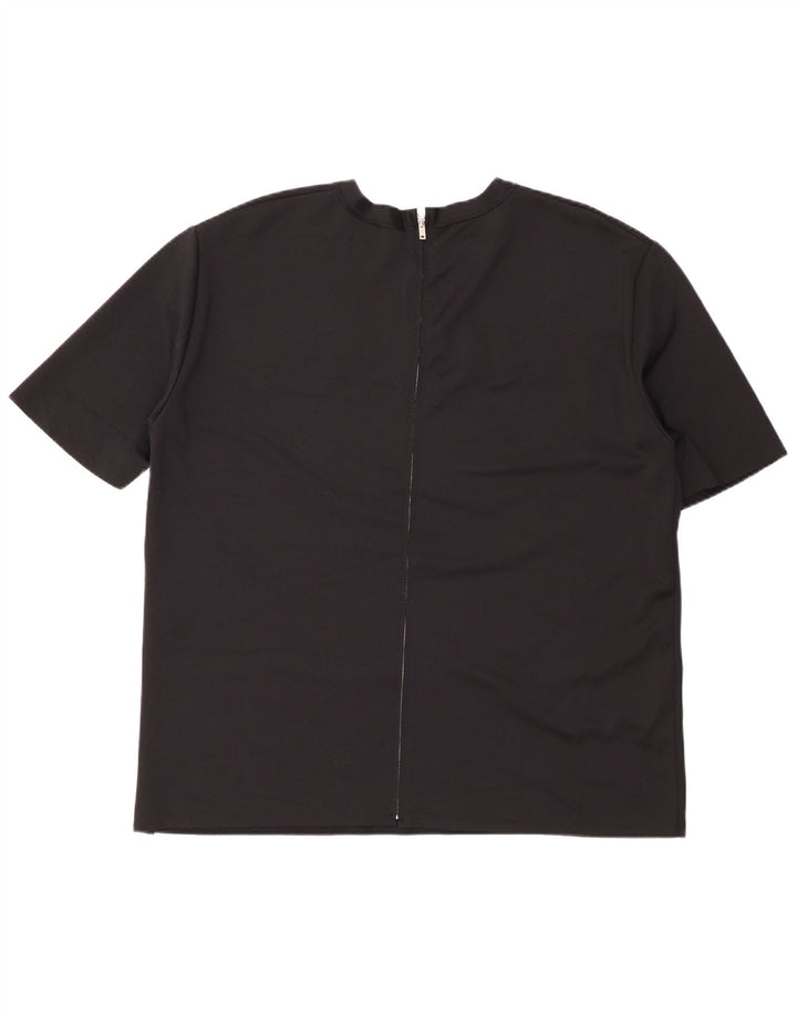 Zara Mujer Camiseta Top UK 46 Large Negro
