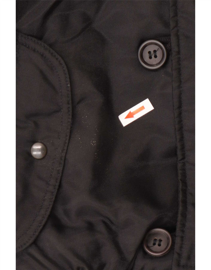 Pulloveria Chaqueta bomber con capucha para hombre UK 42 XL Poliamida negra
