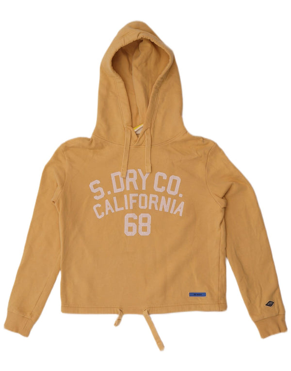 Superdry Jersey con capucha gráfica para mujer Reino Unido 8 Small Algodón amarillo