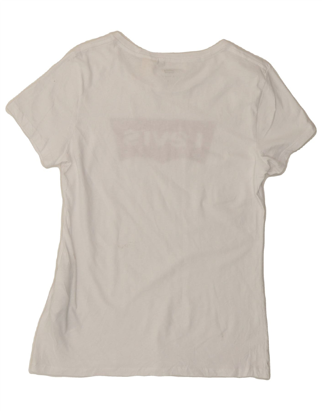 LEVI'S Womens Graphic T-Shirt Top UK 12 Medium White Cotton Vintage Levi's and Second-Hand Levi's from Messina Hembry 