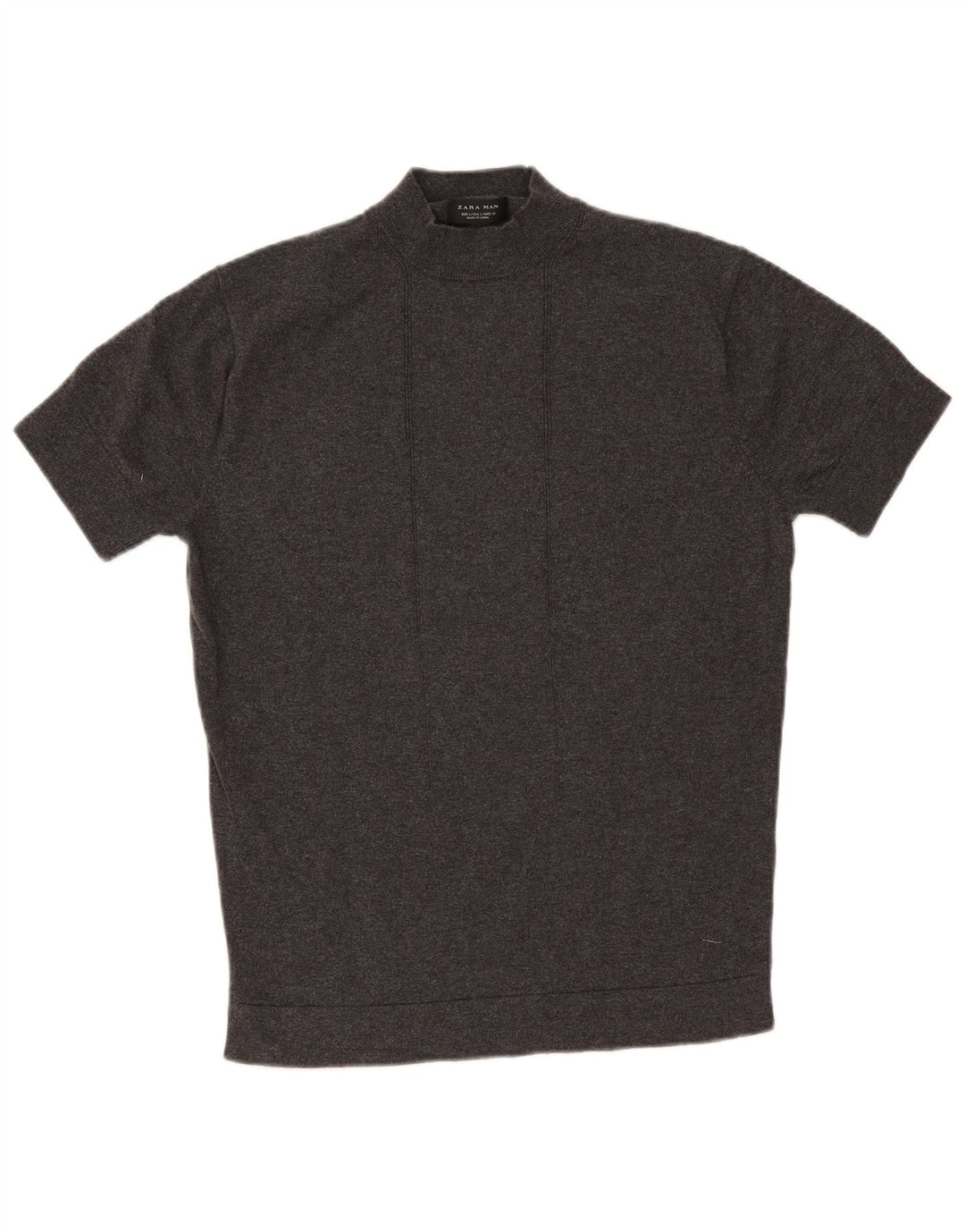 Zara Hombre Camiseta Top Grande Gris