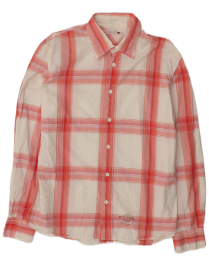 Camisa Levi's Hombre A Cuadros Blancos Medianos