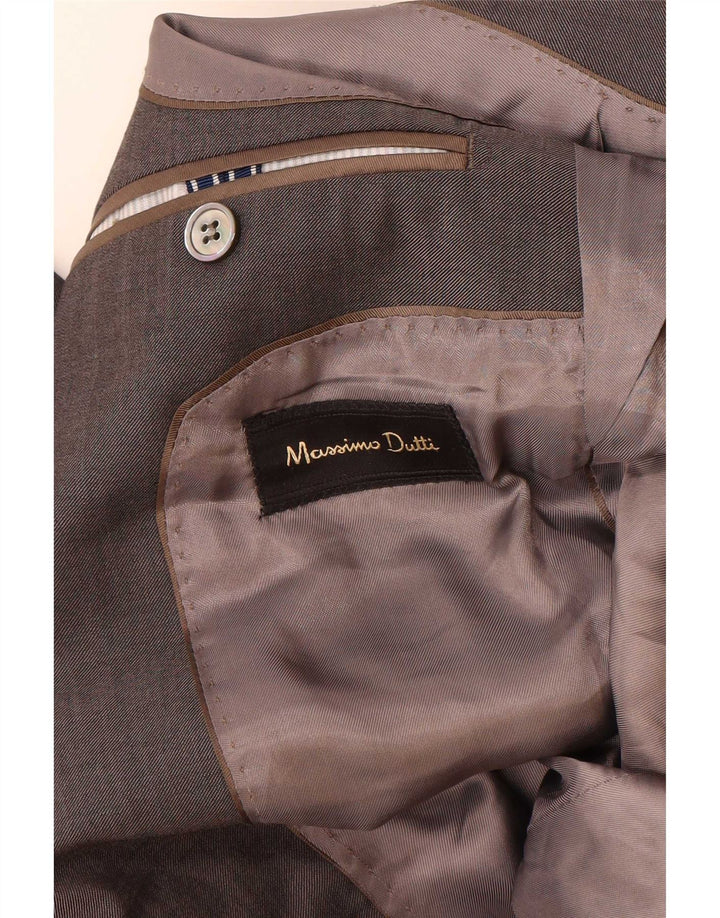 Massimo Dutti Chaqueta Blazer De 2 Botones Para Hombre EU 48 Lana Gris Medio