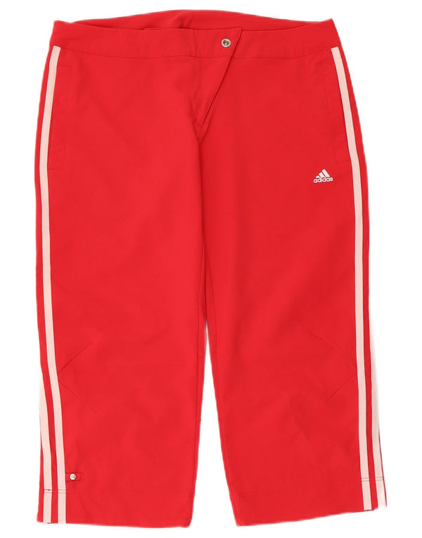ADIDAS Bermudas Climalite para mujer UK 10 Small W30 Poliéster rojo
