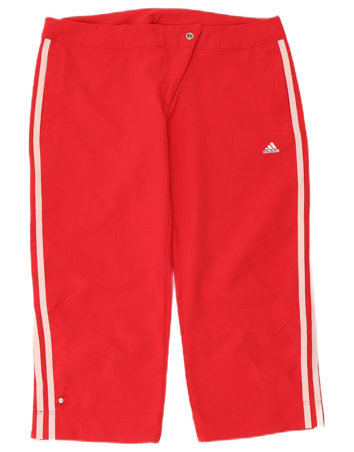 ADIDAS Bermudas Climalite para mujer UK 10 Small W30 Poliéster rojo