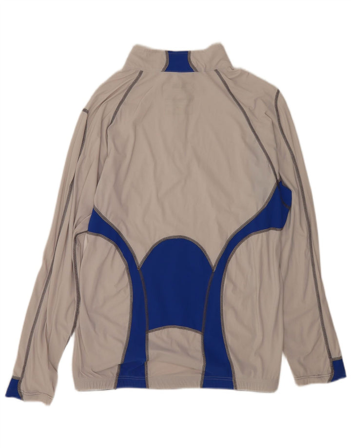 Slam Hombre Cremallera Cuello Jersey Chándal Top XL Gris Colorblock Poliamida