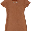 Vestido Recto Niña Vintage 3-4 Años Marrón Poliéster