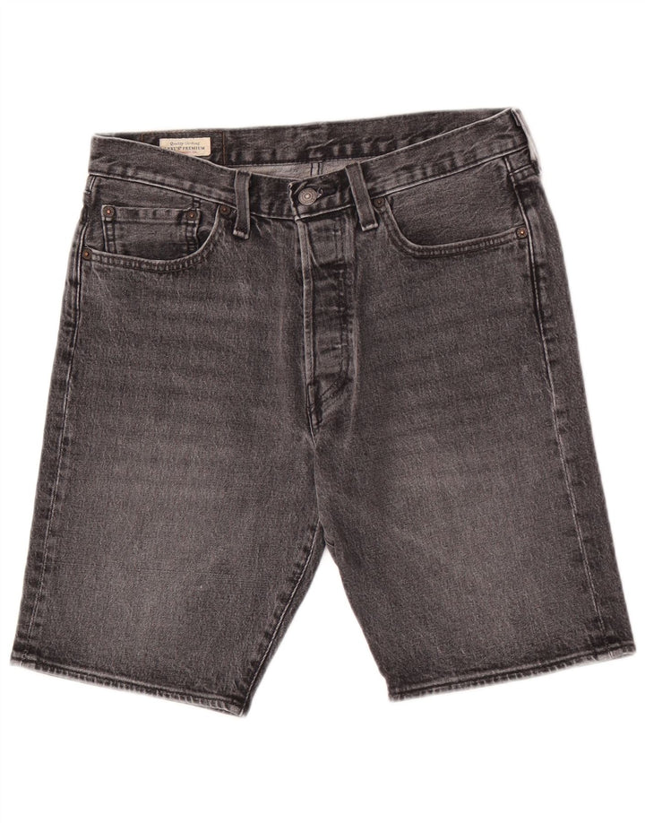 Levi's Mens 501 Shorts De Mezclilla W31 Algodón Gris Medio