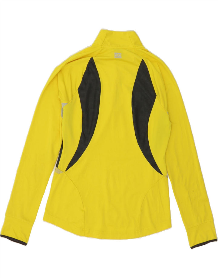 FILA Womens Zip Neck Pullover Tracksuit Top UK 12 Medium Yellow Polyester Vintage Fila and Second-Hand Fila from Messina Hembry 