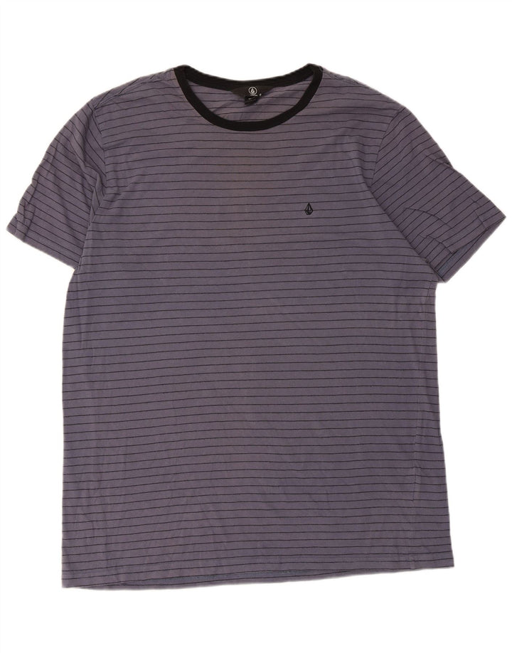 Camiseta Volcom Hombre Top XL Gris Rayas Algodón