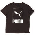 PUMA Camiseta gráfica para hombre Top grande de algodón negro