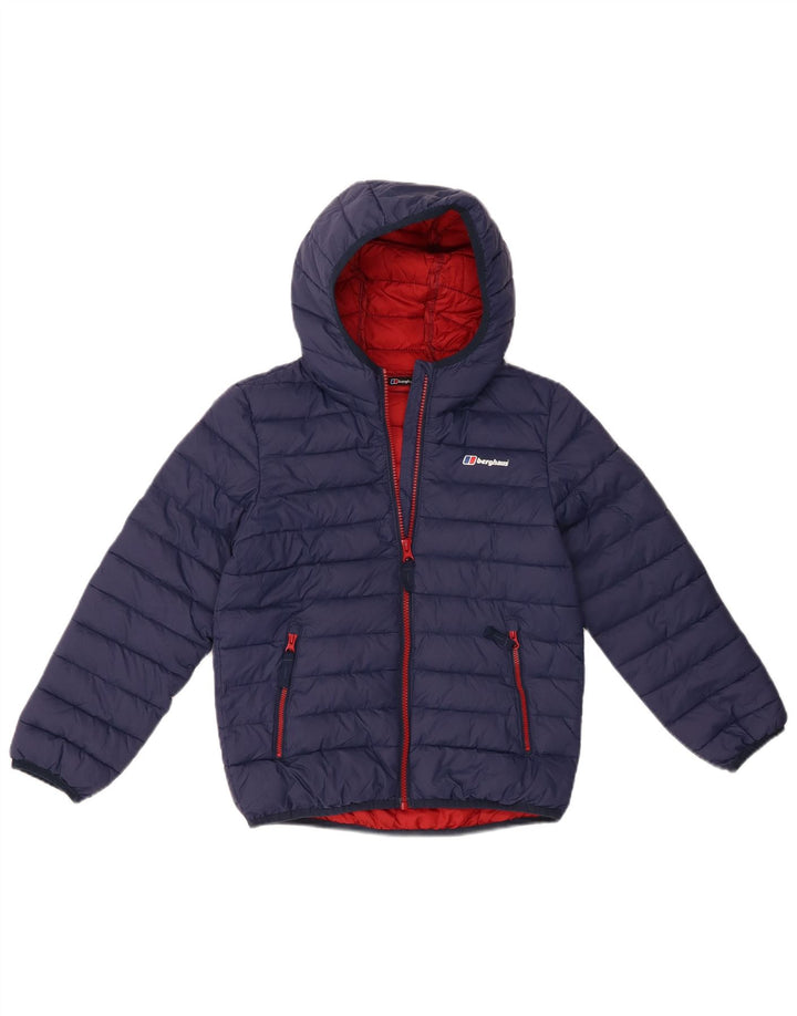 Berghaus Chaqueta acolchada con capucha para niño 7-8 años Azul marino Poliamida
