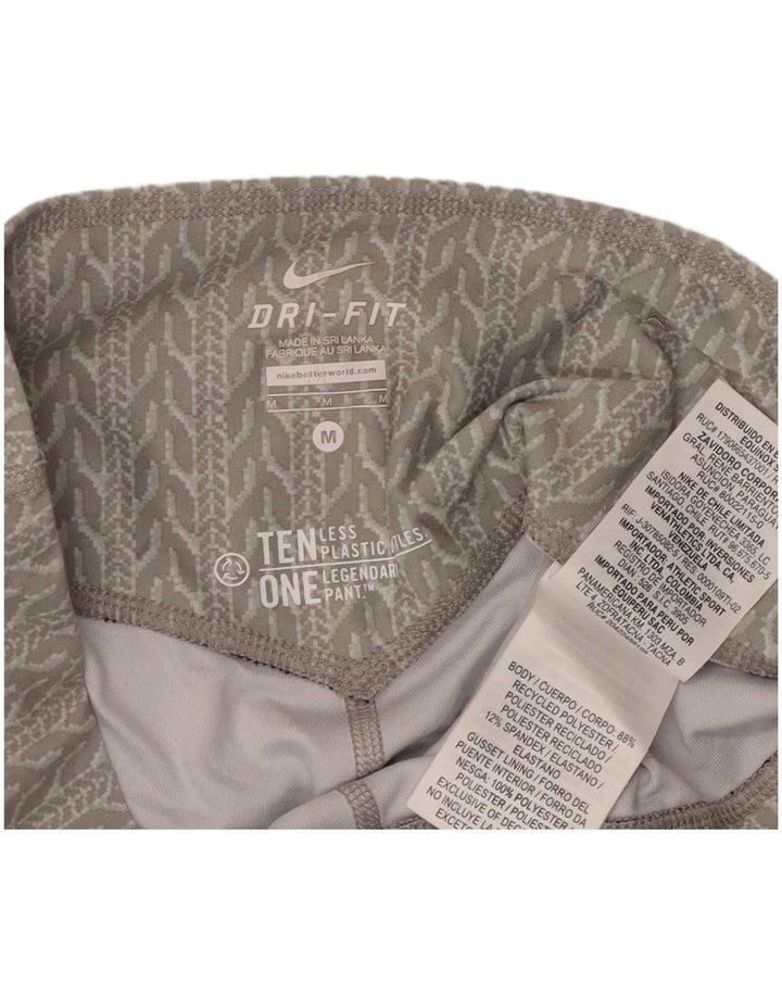 Nike Leggings capri Dri Fit para mujer Reino Unido 14 Poliéster geométrico gris medio
