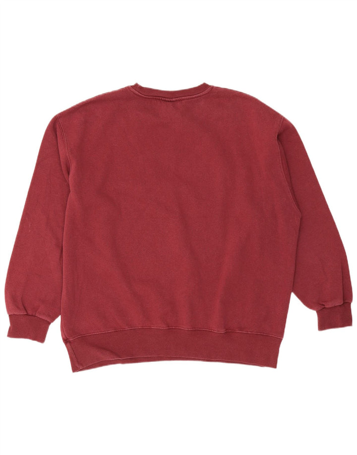 Pull & Bear - Sudadera extragrande con gráfico para mujer, talla 40, color granate