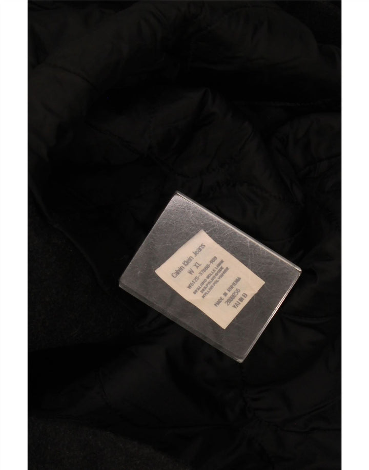 Calvin Klein Jeans Abrigo cruzado para mujer UK 18 XL Lana gris