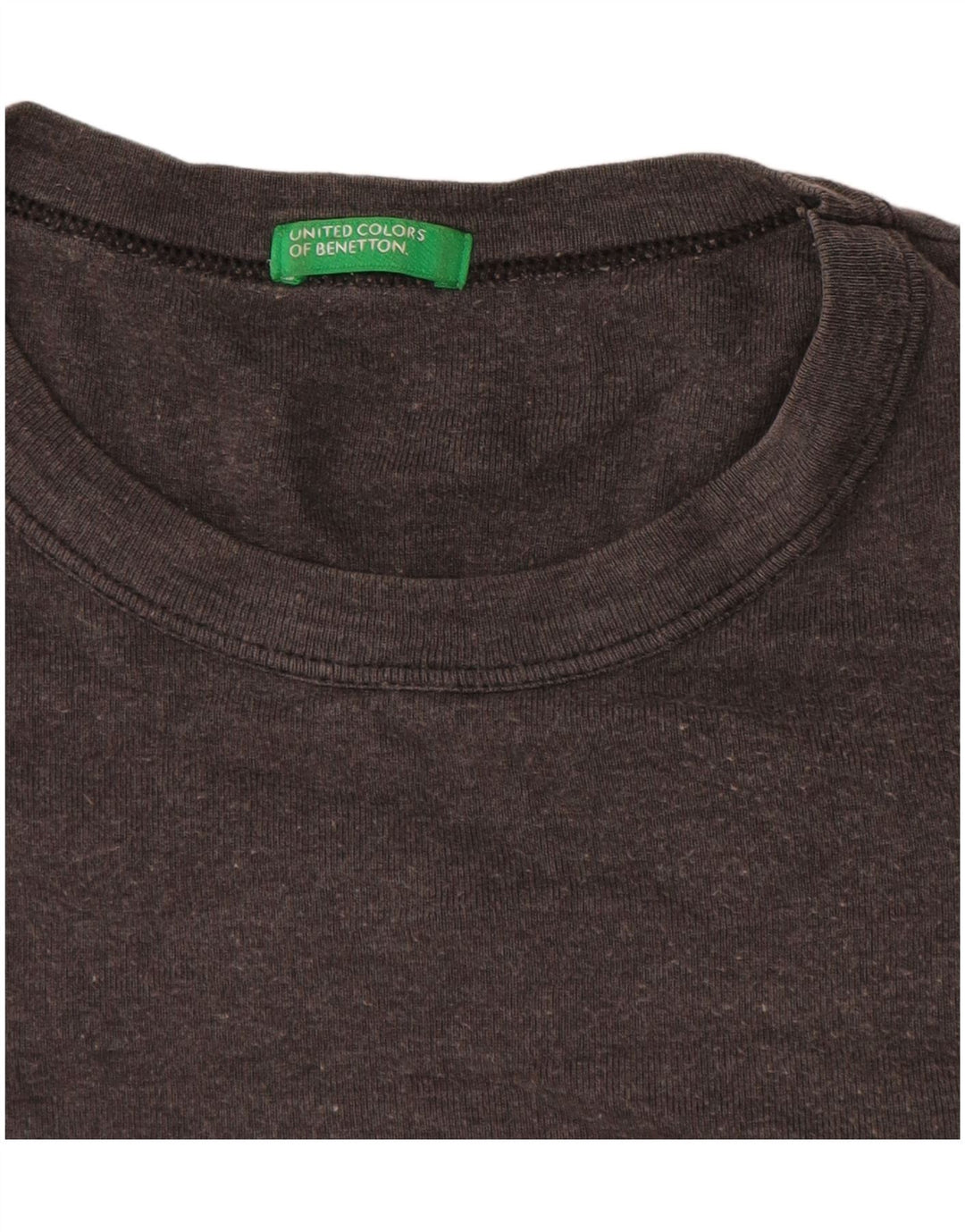 Benetton Camiseta Estampada para Mujer UK 46 Large Gris
