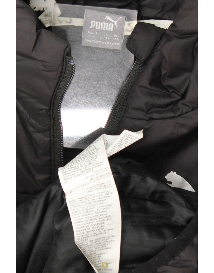 Puma Chaqueta acolchada con gráfico para niño 11-12 años Negro Poliéster