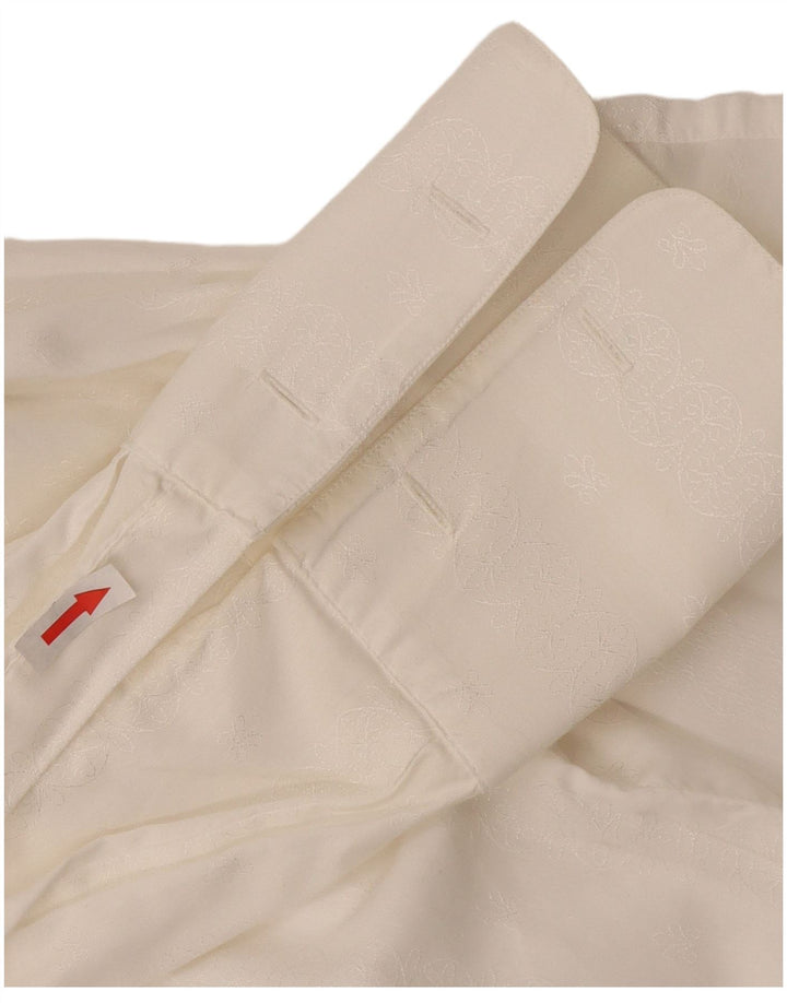 Seidensticker Camisa formal para hombre Talla 40 Algodón floral blanco mediano