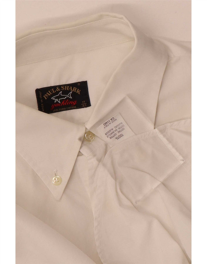 Paul & Shark Camisa Hombre Talla 43 17 XL Blanco Algodón