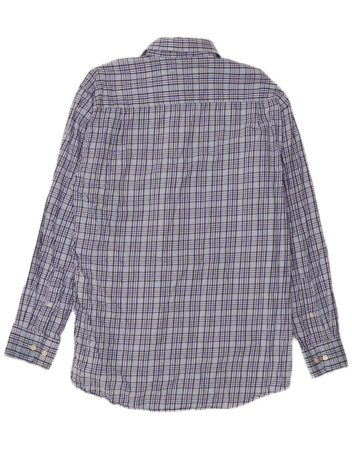 Camisa de hombre Daniel Hechter de algodón a cuadros azul medio