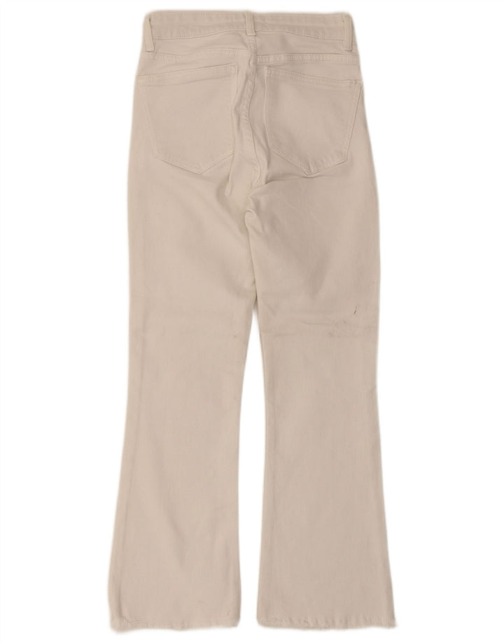 Zara Jeans Acampanados Mujer EU 36 XS W26 L25 Algodón Blanco