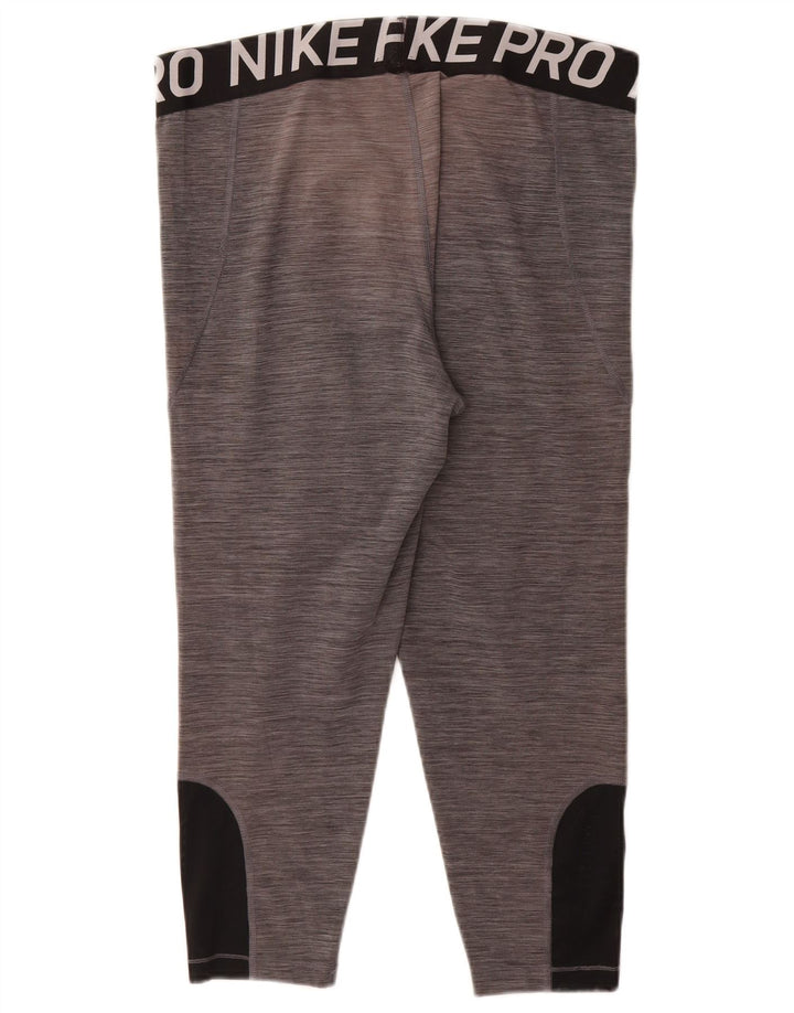 Leggings capri con gráfico Dri Fit para mujer NIKE UK 20 2XL Gris Colorblock
