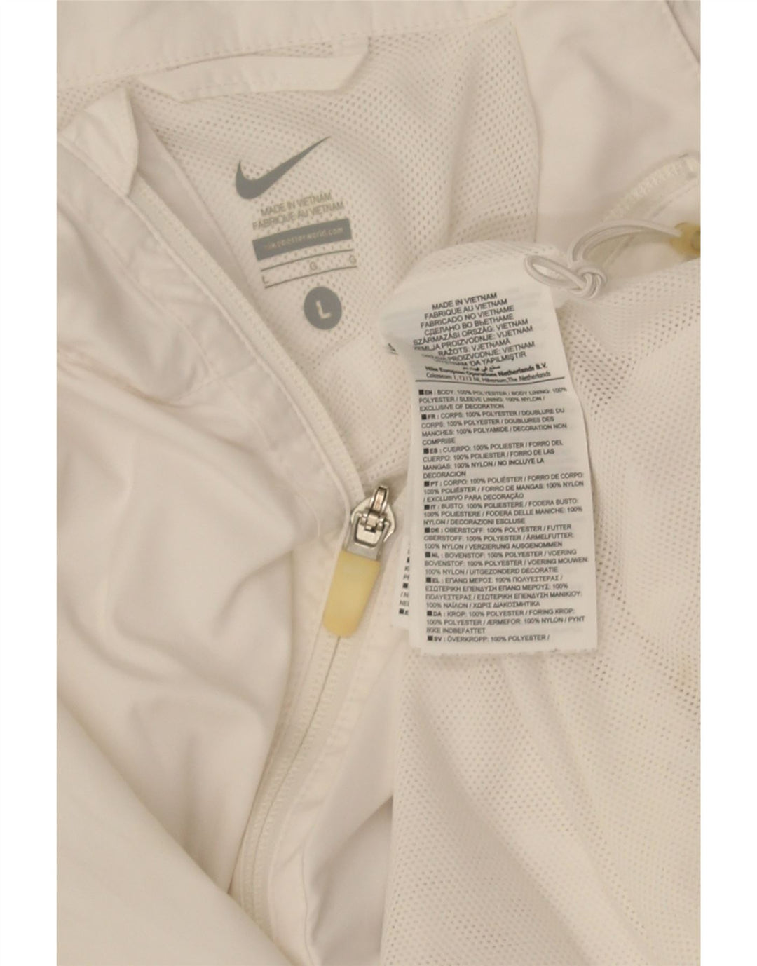 Nike - Chándal para hombre, chaqueta superior, poliéster blanco grande