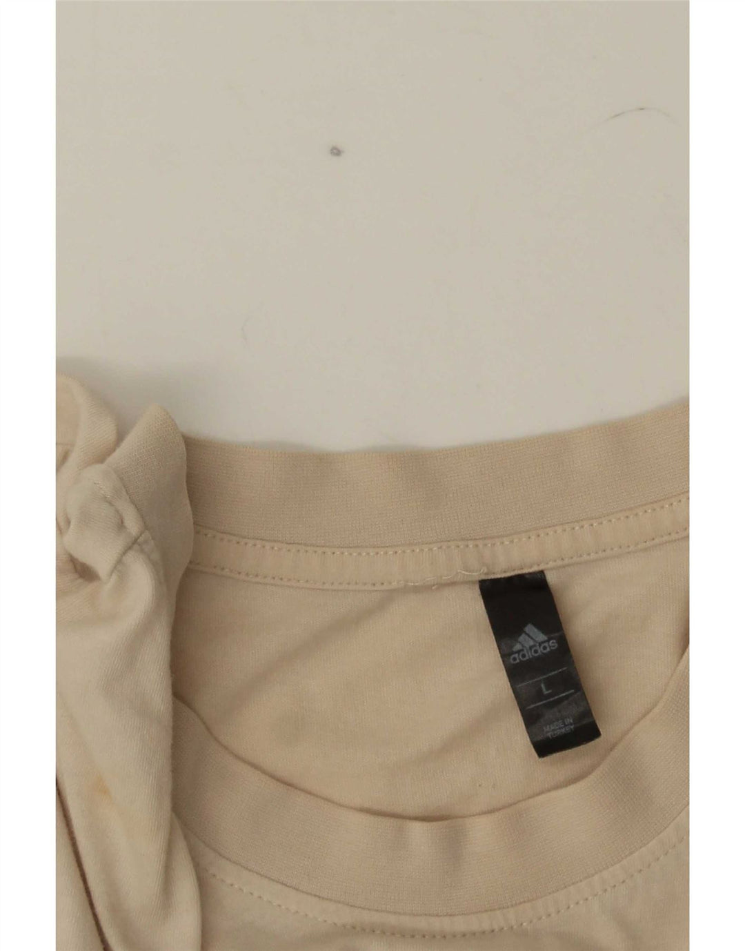 Adidas - Camiseta gráfica para hombre, talla grande, color beige