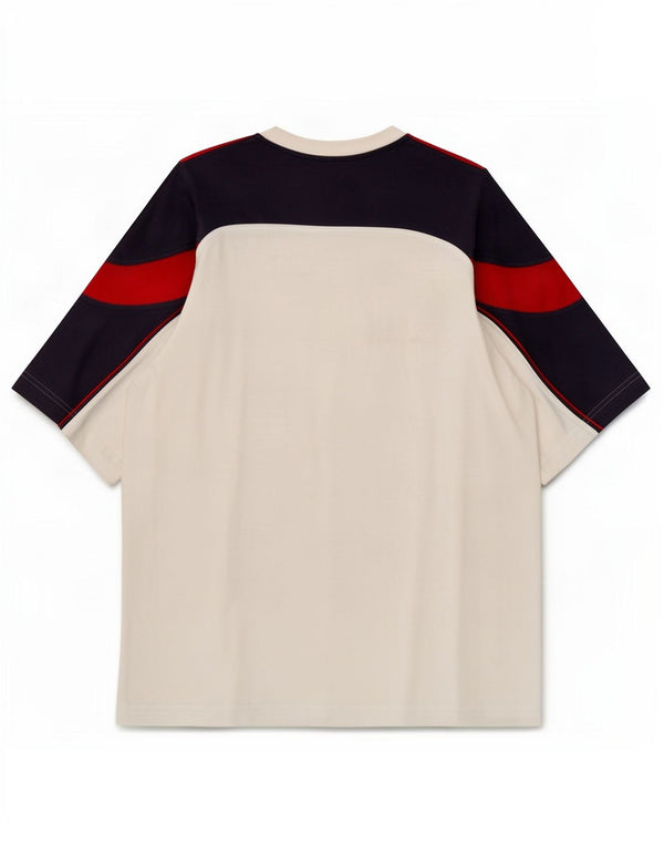 Adidas Camiseta para hombre Top UK 40/42 Medium Blanco Colorblock Algodón