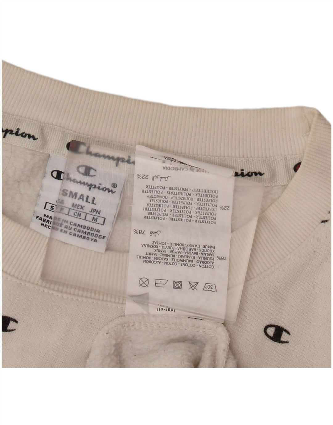 CHAMPION Sudadera con gráfico extragrande para mujer UK 10 Small White