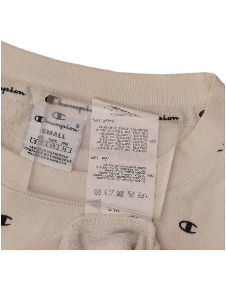 CHAMPION Sudadera con gráfico extragrande para mujer UK 10 Small White