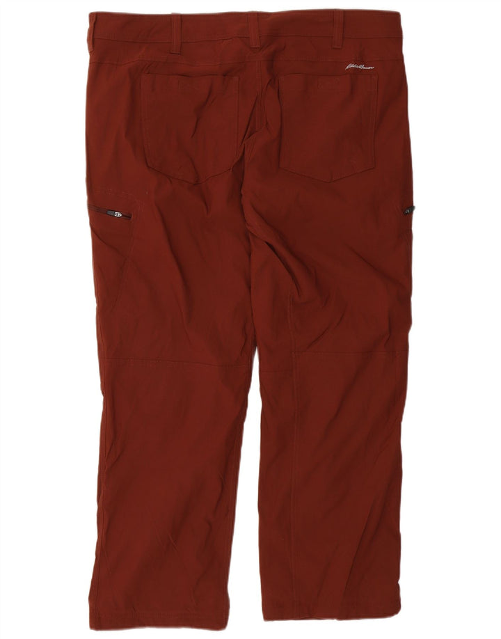 Eddie Bauer Pantalones cargo rectos para hombre W40 L30 Nylon granate