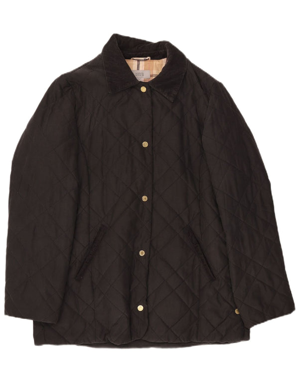 Marks & Spencer Chaqueta acolchada para mujer UK 44 Grande Poliéster negro