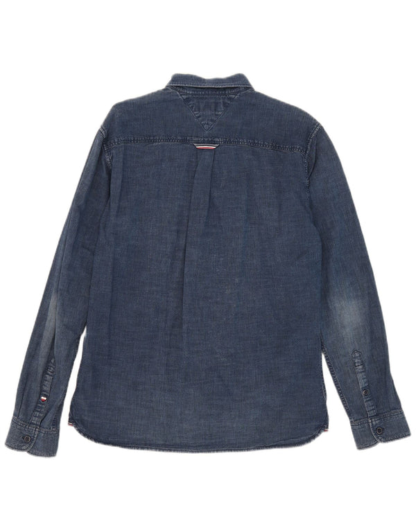 Camisa Marks & Spencer Hombre Algodón Azul Medio