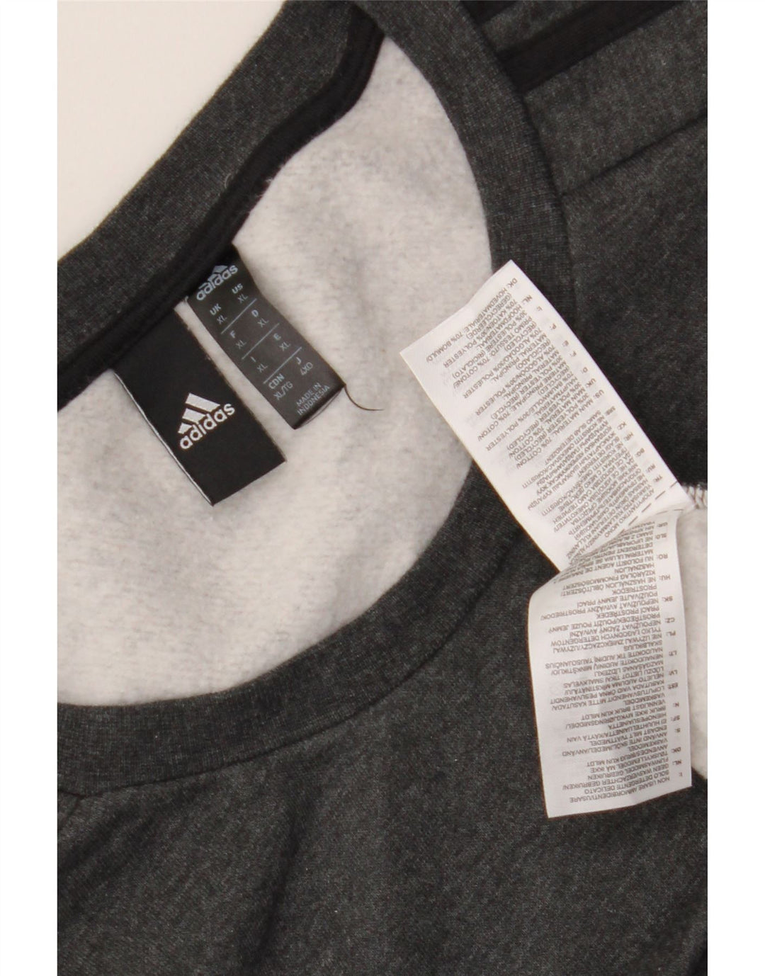 Adidas Hombre Sudadera Jumper XL Gris Algodón
