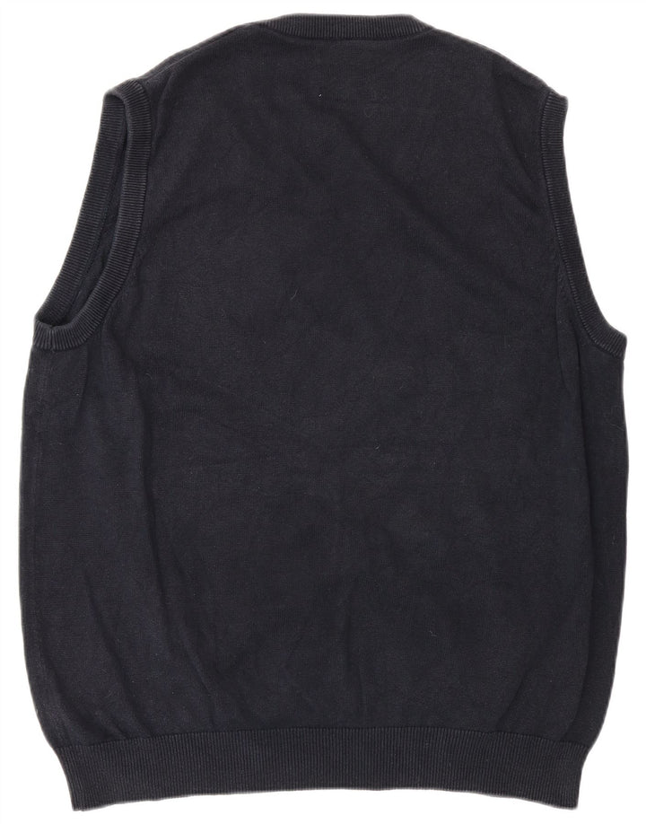 Marks & Spencer - Camiseta sin mangas para hombre, talla grande, algodón azul marino