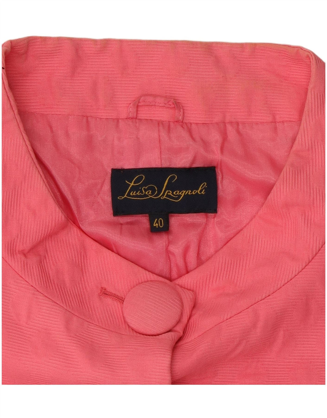 LUISA SPAGNOLI Chaqueta tipo blazer con 5 botones y manga 3/4 para mujer IT 40 Small Pink