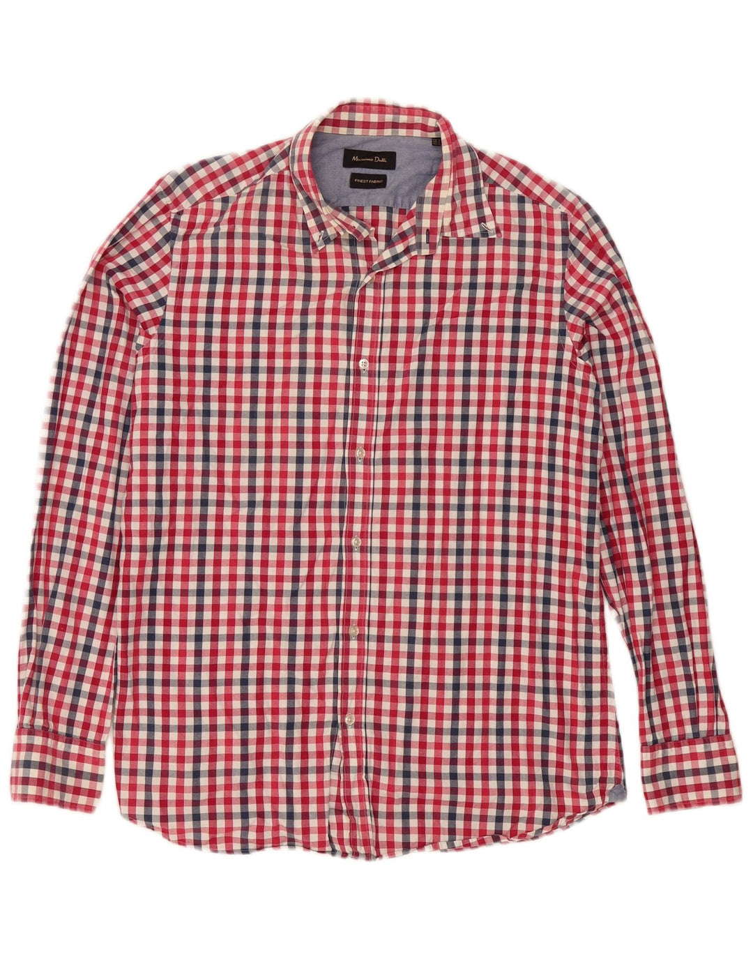 Camisa Massimo Dutti Hombre Vichy Roja Mediana