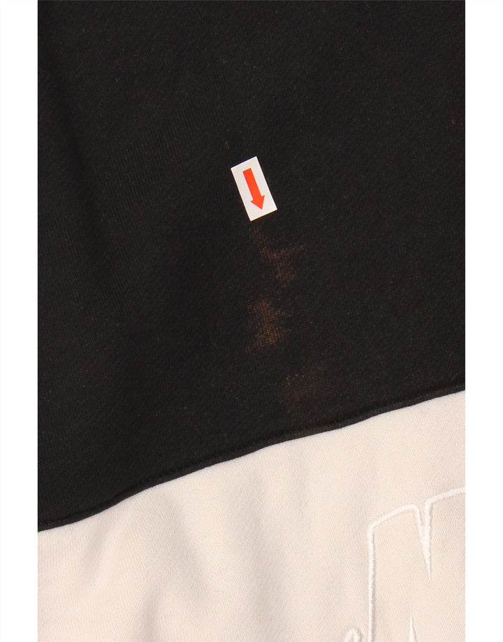 NIKE Mens Graphic Sweatshirt Jumper Large Black Colourblock Cotton