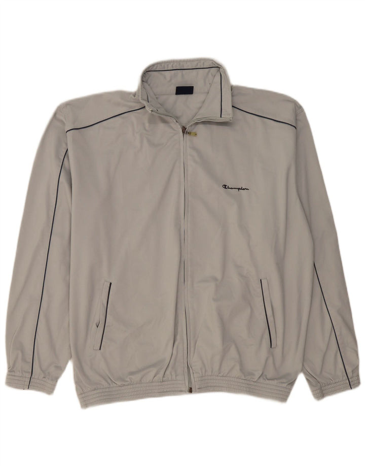 CHAMPION Chaqueta de chándal para hombre XL Poliéster gris