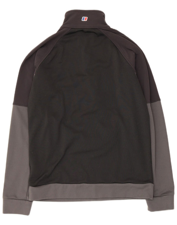 Berghaus Hombre Sudadera Con Cremallera En El Cuello Jersey Medium Negro Colorblock Poliéster