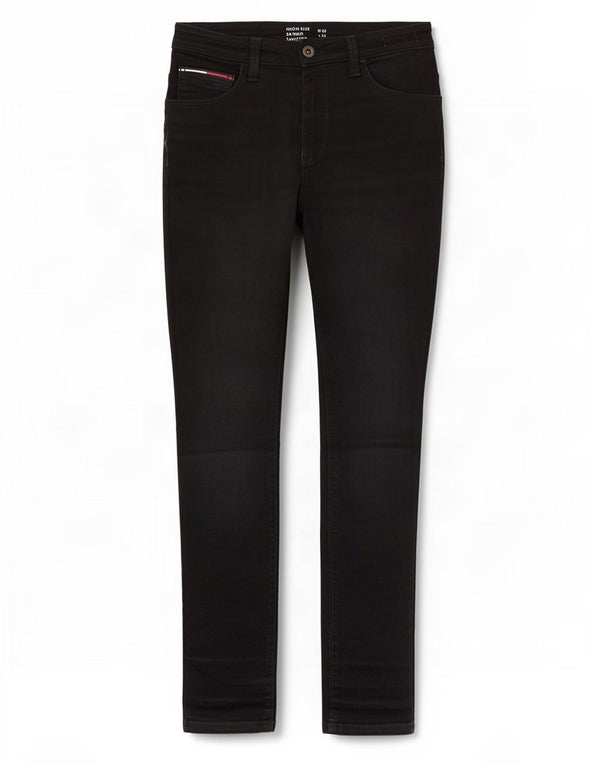 Tommy Hilfiger Jeans ajustados de talle alto Santana para mujer W30 L32 Algodón negro