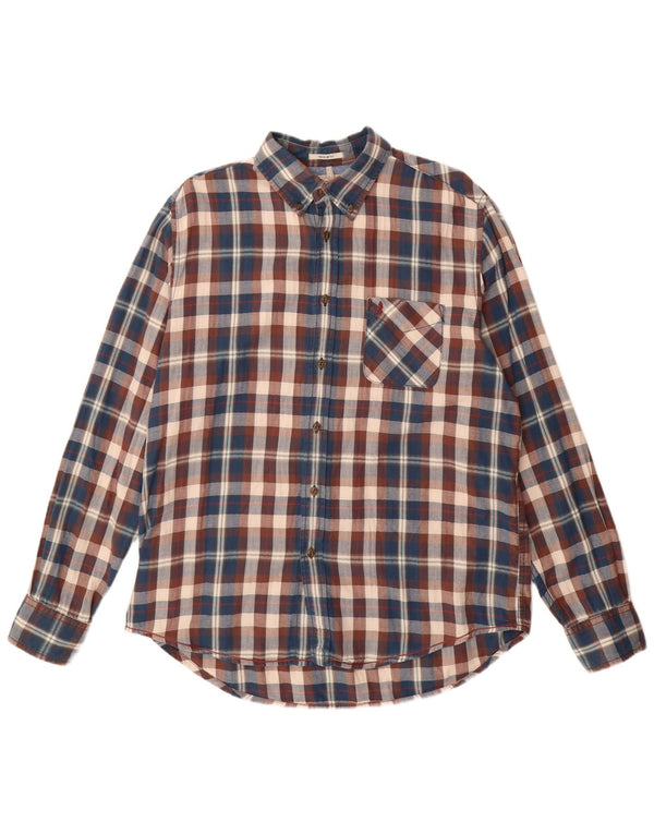 Marlboro Classics Camisa de franela de ajuste regular para hombre XL Cuadros multicolores