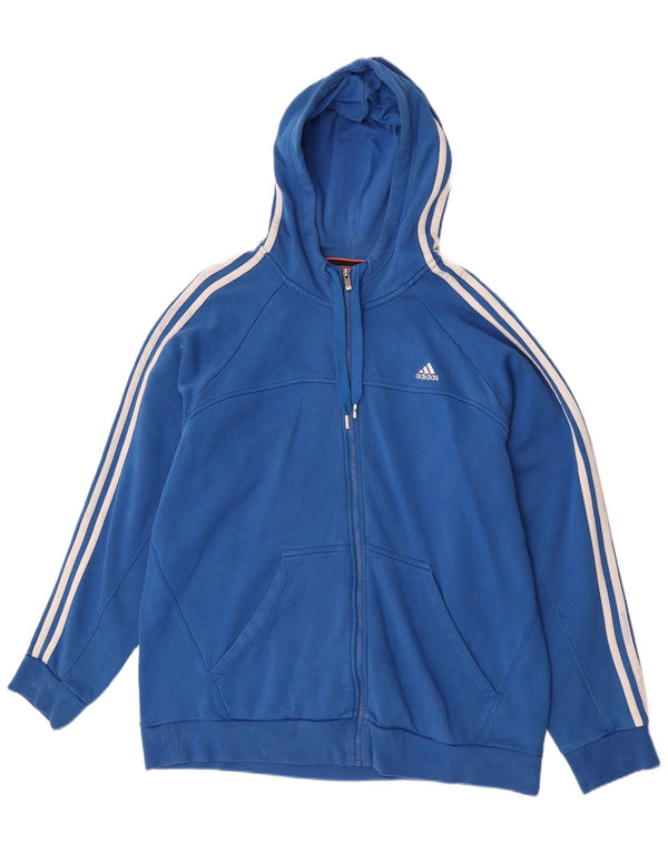 Adidas Sudadera con capucha y cremallera para hombre XL Algodón azul