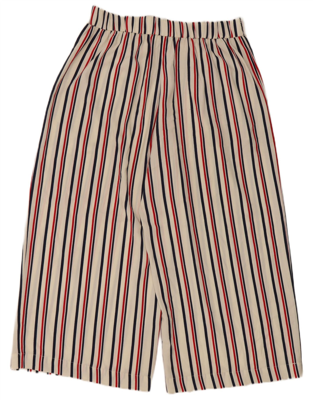 Zara Pantalón Capri Mujer Grande W34 L22 Rayas Blancas