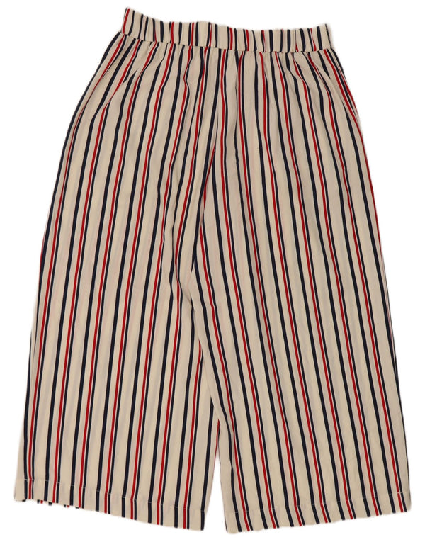Zara Pantalón Capri Mujer Grande W34 L22 Rayas Blancas