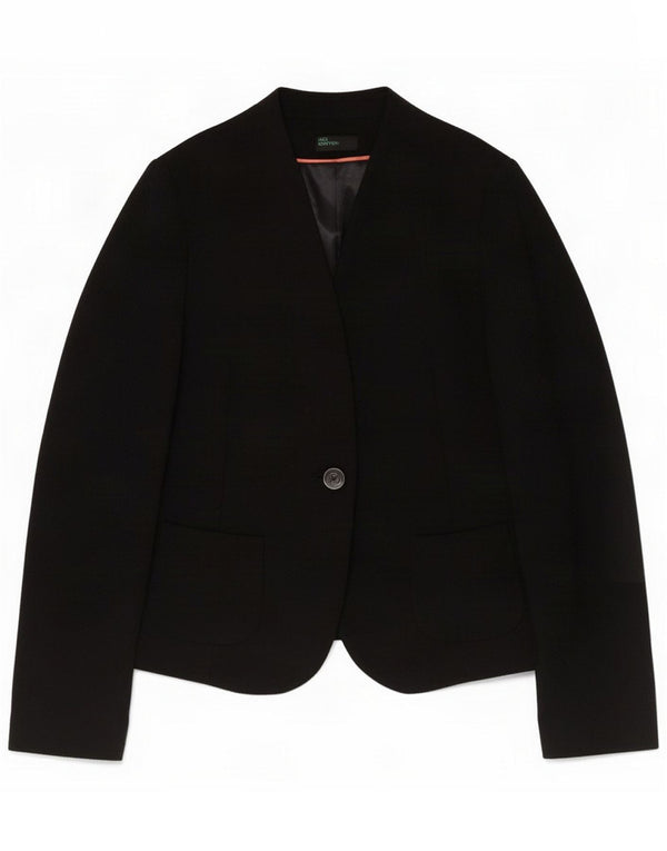 Chaqueta Blazer de 1 botón Benetton IT 42 Medium Black Poliéster