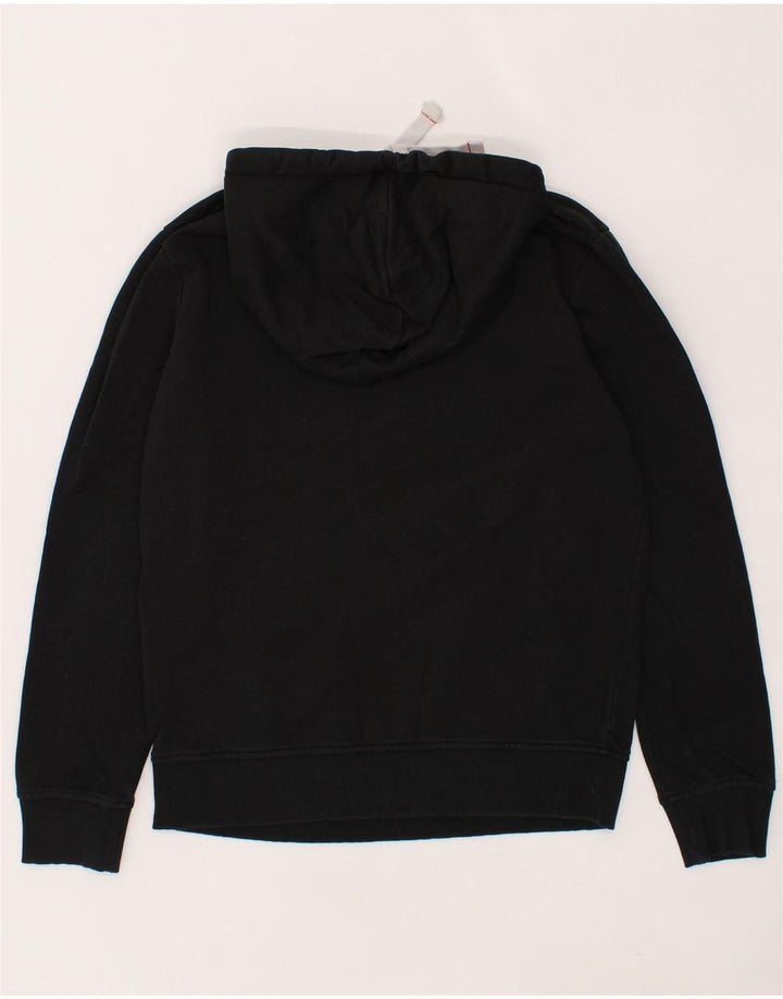JACK & JONES Mens Graphic Hoodie Jumper Medium Black Cotton Vintage Jack & Jones and Second-Hand Jack & Jones from Messina Hembry 